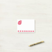 Post-it® Notes sur le billet de Ladybugs Rouge rose (Sur un bureau)