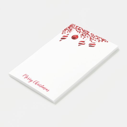 Post-it® Notes sur le billet de Noël (Incliné)