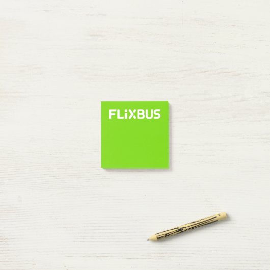 Post-it® Notes sur le billet Flixbus (Sur un bureau)