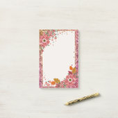 Post-it® Notes sur le cadre de fleurs (Sur un bureau)