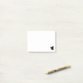 Post-it® Notes sur le chat noir (Sur un bureau)