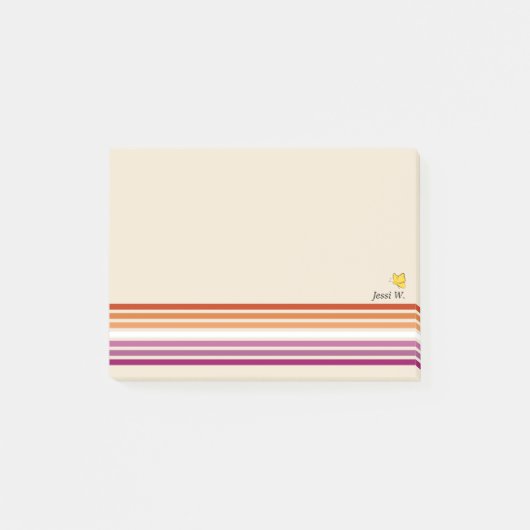 Post-it® Notes sur le drapeau lesbien du coucher de soleil (Devant)