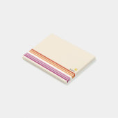 Post-it® Notes sur le drapeau lesbien du coucher de soleil (Incliné)