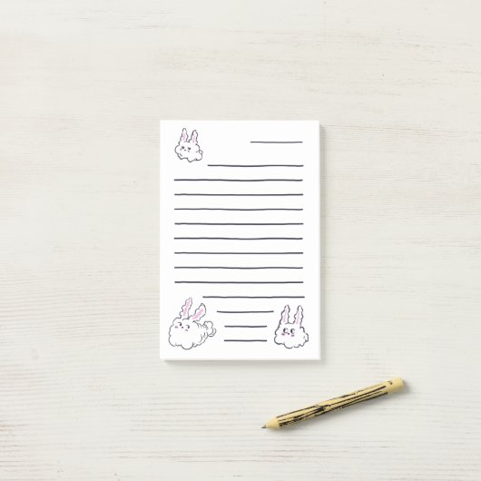 Post-it® Notes sur le lapin de poussière (Sur un bureau)