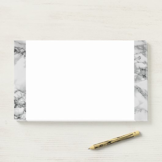 Post-it® Notes sur le Marbre blanc encadré (Sur un bureau)