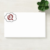 Post-it® Notes sur le monogramme initial (Bureau)