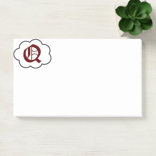 Post-it® Notes sur le monogramme initial (Bureau)