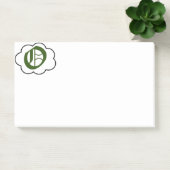 Post-it® Notes sur le monogramme O initial (Bureau)