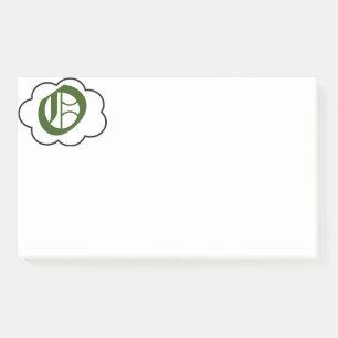 Post-it® Notes sur le monogramme O initial