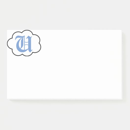 Post-it® Notes sur le monogramme U initial (Devant)
