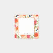 Post-it® Notes sur le nom floral orange (Devant)