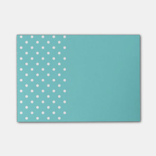 Post-it® Notes sur le point Polka Sky Turquoise