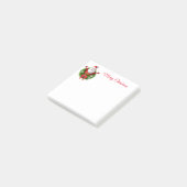 Post-it® Notes sur le post de Noël Père Noël (Incliné)