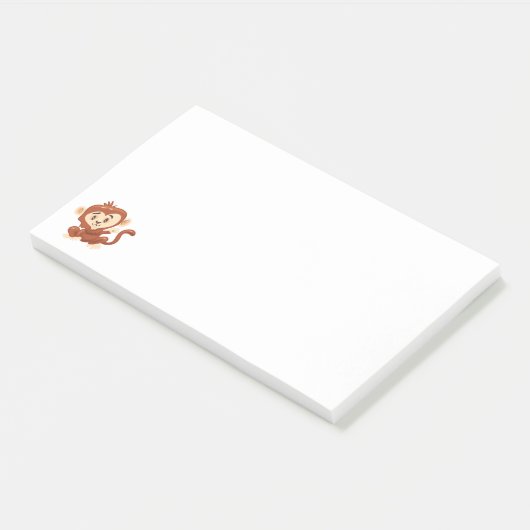 Post-it® Notes sur le singe du dessin (Incliné)