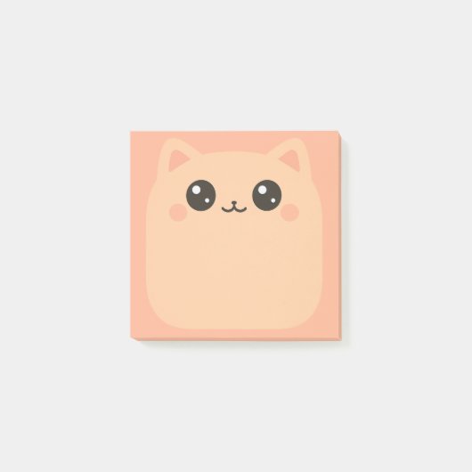 Post-it® Notes sur le visage de chat mignon (Devant)