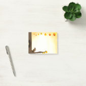 Post-it® Notes sur l'écureuil et les feuilles d'automne (Bureau)