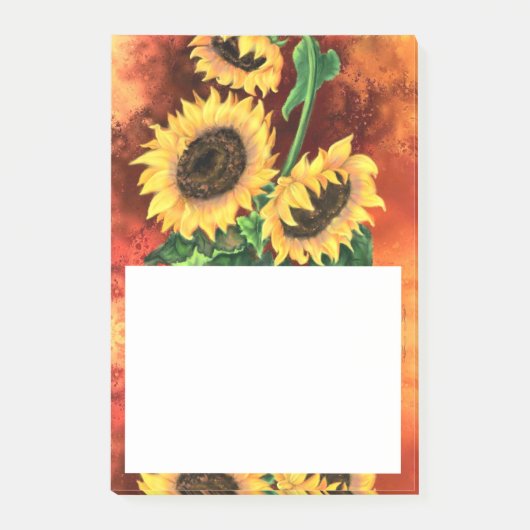 Post-it® Notes sur les bâtonnets de tournesol (Devant)