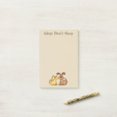 Post-it® Notes sur les chiens et les chats (Sur un bureau)