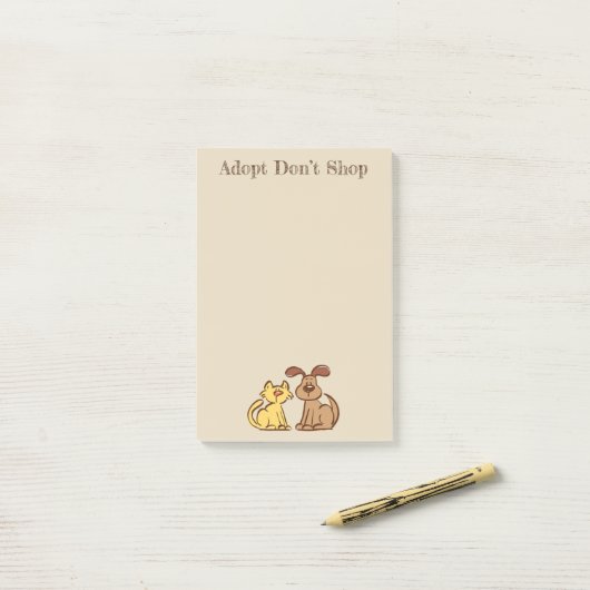 Post-it® Notes sur les chiens et les chats (Sur un bureau)