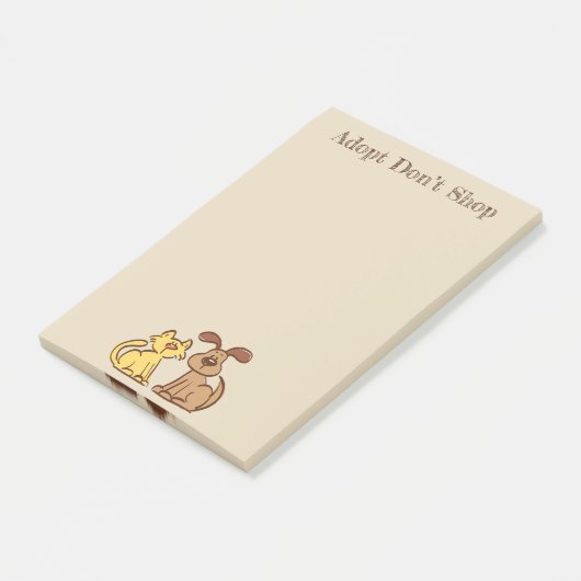 Post-it® Notes sur les chiens et les chats (Incliné)