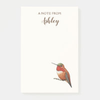 Notes sur les colibris d'Allen personnalisées