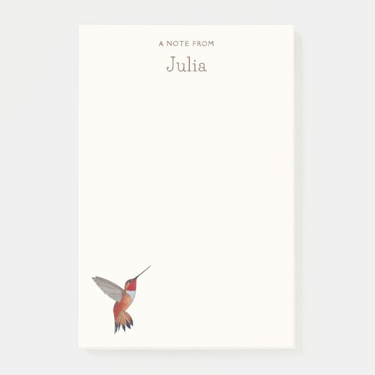 Post-it® Notes sur les colibris roux personnalisés (Devant)