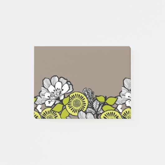 Post-it® Notes sur les fleurs grises (Devant)