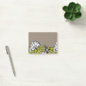 Post-it® Notes sur les fleurs grises (Bureau)