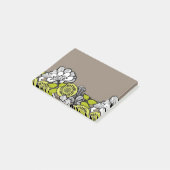 Post-it® Notes sur les fleurs grises (Incliné)