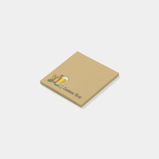 Post-it® Notes sur les icônes de bière (Incliné)