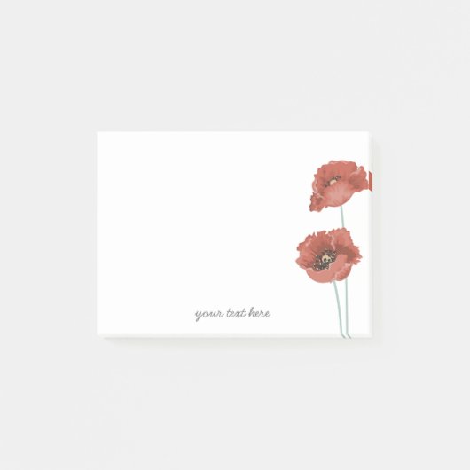 Post-it® Notes sur les pivoines rouges (Devant)