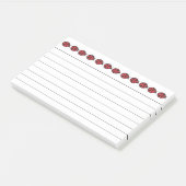 Post-it® Notes sur Red Ladybug Post (Incliné)