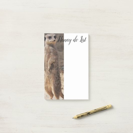 Post-it Notes Suricate (Sur un bureau)