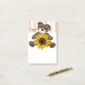 Post-it® Notes Tournesol Petit Ours Teddy (Sur un bureau)