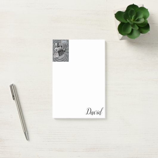 Post-it Notes Train Vintage (Bureau)
