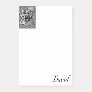 Post-it Notes Train Vintage