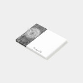 Post-It Notes tranquilles noir et blanc en relief (Incliné)