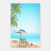 Post-it® Notes vacances d'été de plage tropicale (Devant)