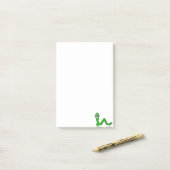 Post-it Notes Ver de terre vert (Sur un bureau)