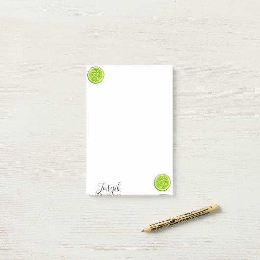 Post-it Notes Vert Citron (Sur un bureau)