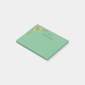 Post-It Notes Vert Emeraude & Or (Incliné)