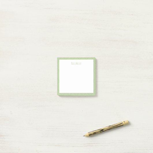 Post-It Notes Vert Feuillage (Sur un bureau)