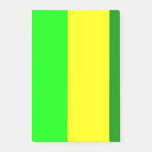 Post-it Notes Vert Jaune Rayure (Devant)