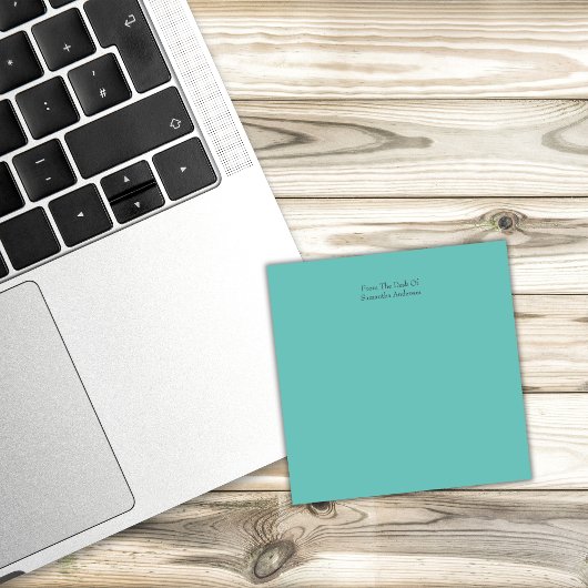 Post-it® Notes vert sarcelle personnalisées