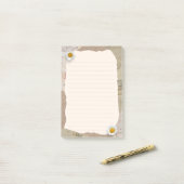 Post-it® Notes Vintages Brown en beige (Sur un bureau)