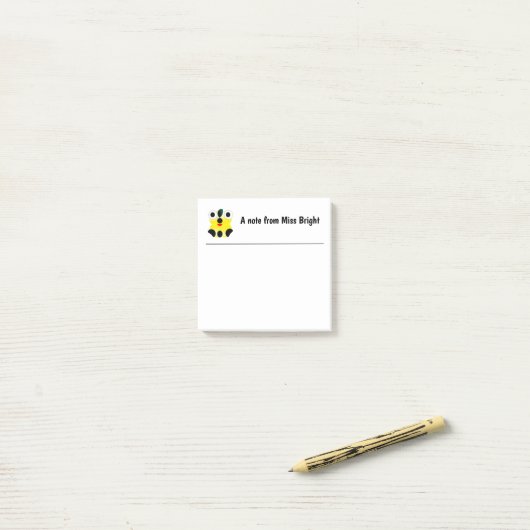 Post-It Notes Visage Mignon (Sur un bureau)