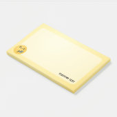 Post-it Notes Visage Siffleur aux Yeux Sourires (Incliné)