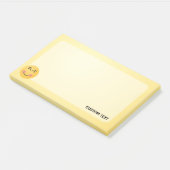 Post-it Notes Visage Souriant avec des Yeux Sourir (Incliné)