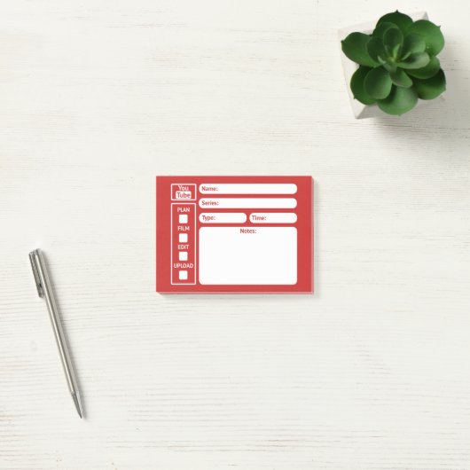 Post-it® Notes visuelles de planificateur de Youtube (Bureau)