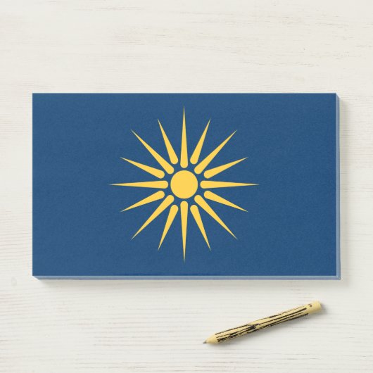 Post-it® Notes with flag of Macedonia, Greece (Sur un bureau)
